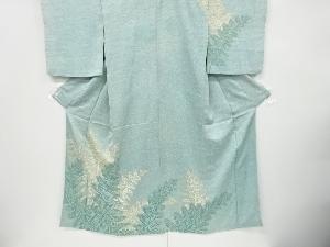 アンティーク　草葉模様刺繍着物